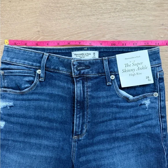 Abercrombie & Fitch the super skinny ankle high rise jeans size 6 Short - Picture 4 of 6